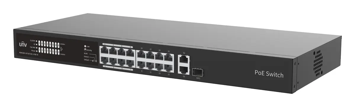Uniview NSW2020-16T1GT1GC-LPOE-IN Yönetilemez PoE Switch