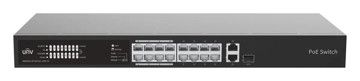Uniview NSW2020-16T1GT1GC-LPOE-IN Yönetilemez PoE Switch — görsel 2