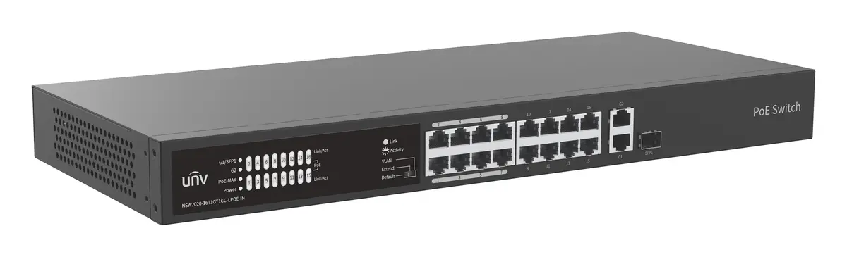 Uniview NSW2020-16T1GT1GC-LPOE-IN Yönetilemez PoE Switch — görsel 3