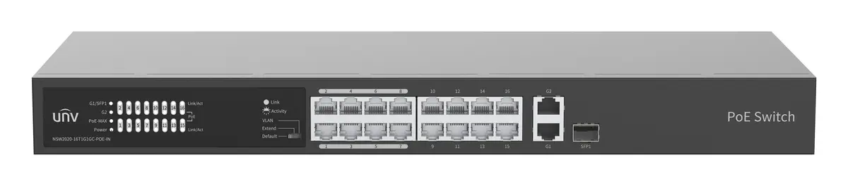 Uniview NSW2020-16T1GT1GC-POE-IN Yönetilemez PoE Switch — görsel 2