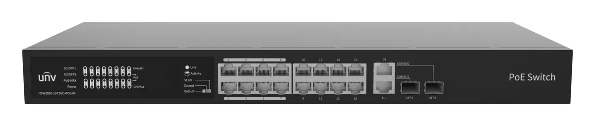 Uniview NSW2020-16T2GC-POE-IN Yönetilemez PoE Switch — görsel 2