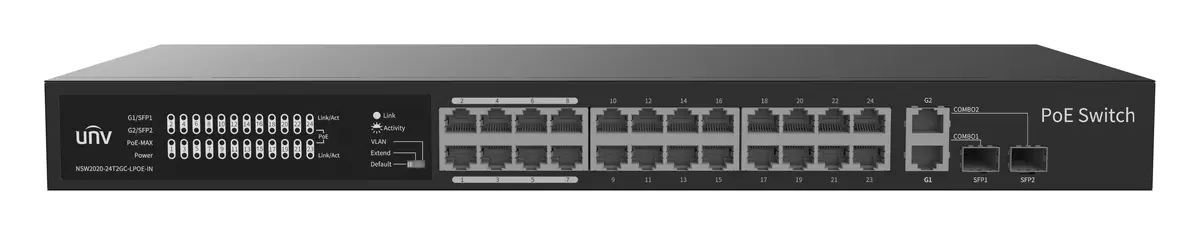Uniview NSW2020-24T2GC-LPOE-IN Yönetilemez PoE Switch — görsel 2