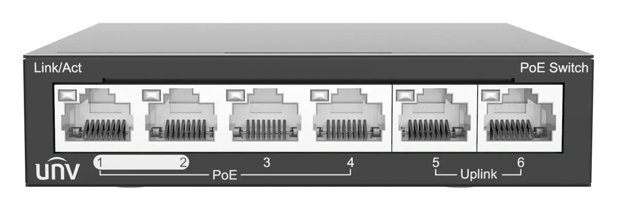 Uniview NSW2020-6T-POE-IN Yönetilemez PoE Switch — görsel 2