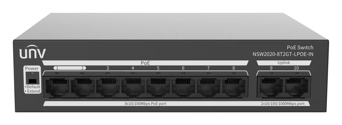 Uniview NSW2020-8T2GT-LPOE-IN Yönetilemez PoE Switch — görsel 2