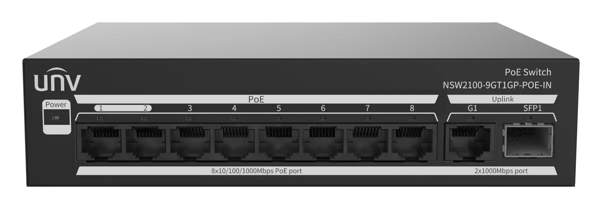 Uniview NSW2100-9GT1GP-POE-IN PoE Switch — görsel 2