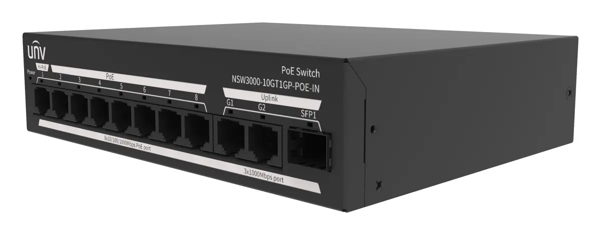 Uniview NSW3000-10GT1GP-POE-IN Gigabit Bulut Yönetimli PoE Switch