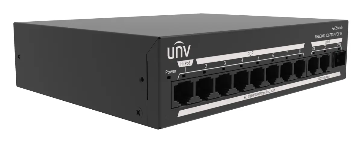 Uniview NSW3000-10GT1GP-POE-IN Gigabit Bulut Yönetimli PoE Switch — görsel 3