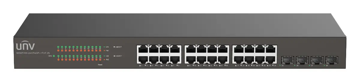 Uniview NSW5100-24GT4GP-LPOE-IN PoE Switch