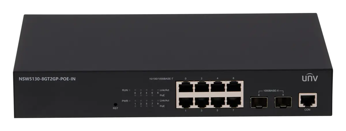 Uniview NSW5130-8GT2GP-POE-IN PoE Switch