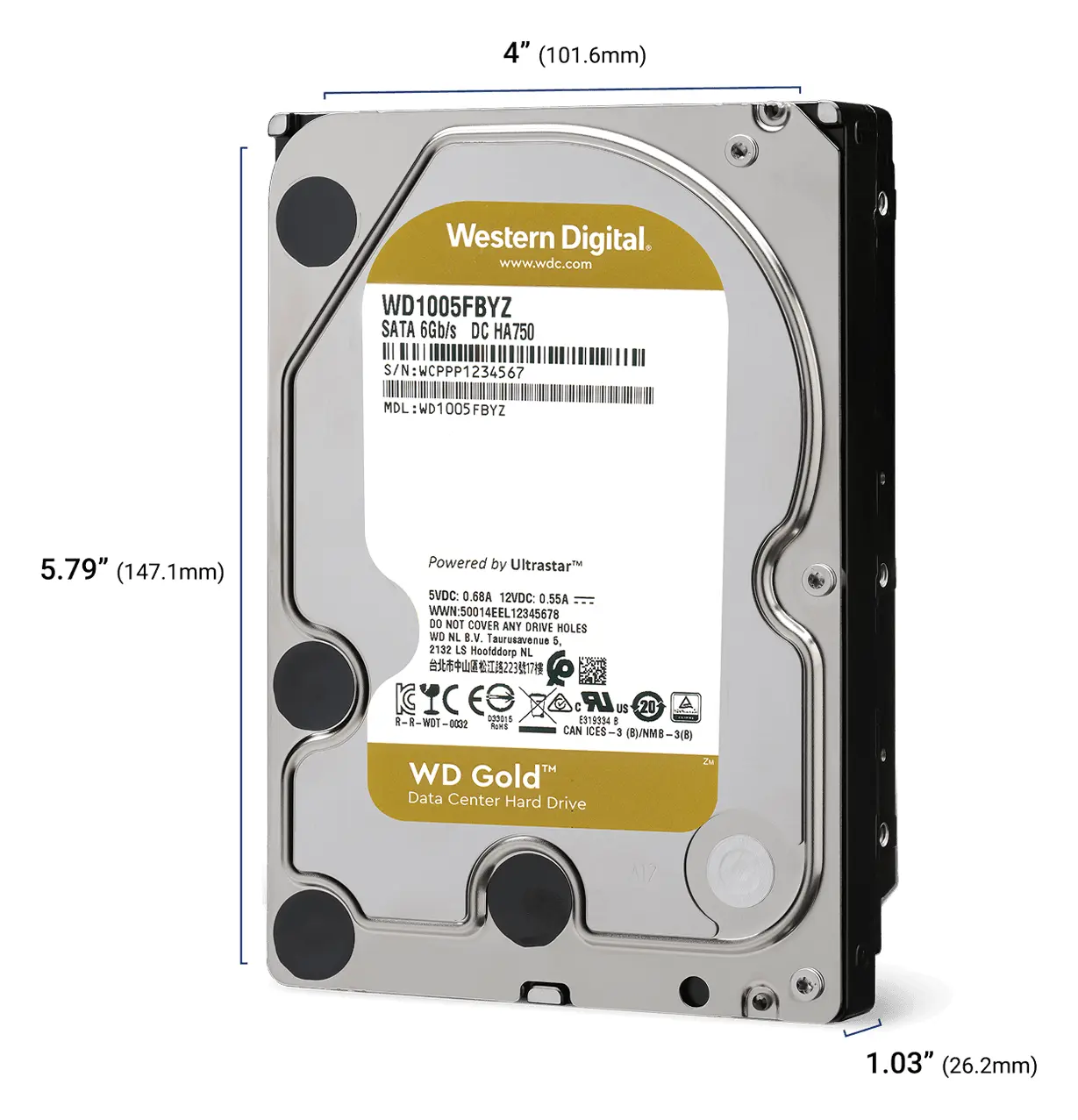 WD Gold 2TB 3.5" SATA Kurumsal Disk (WD2005FBYZ) — görsel 2
