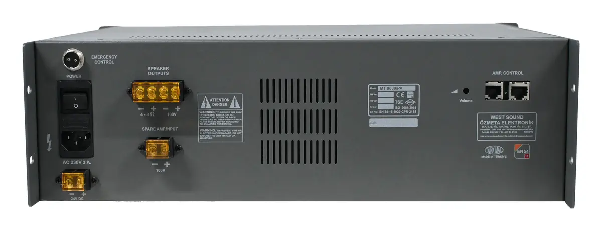 West Sound MT9000/PA500 Amplifikatör — görsel 2