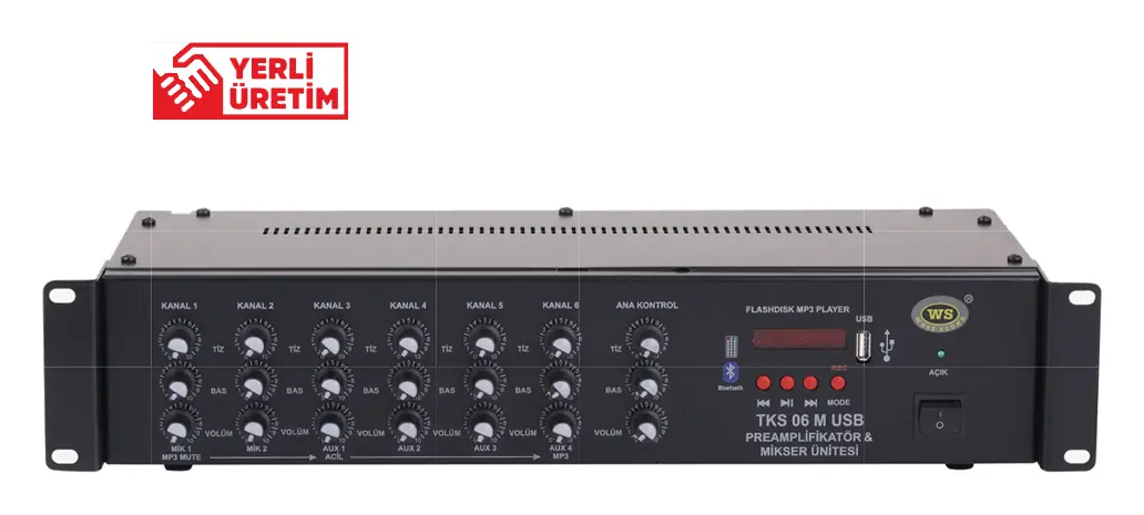 West Sound TKS 06 M USB 6 Kanal Ses Mikseri