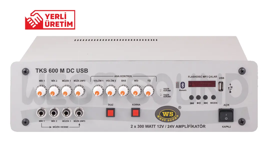 West Sound TKS 600 M USB DC Amplifikatör