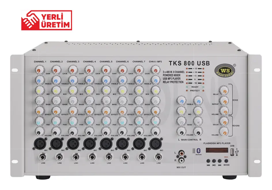 West Sound TKS 800 EF USB 2x400W Mikser Amfi