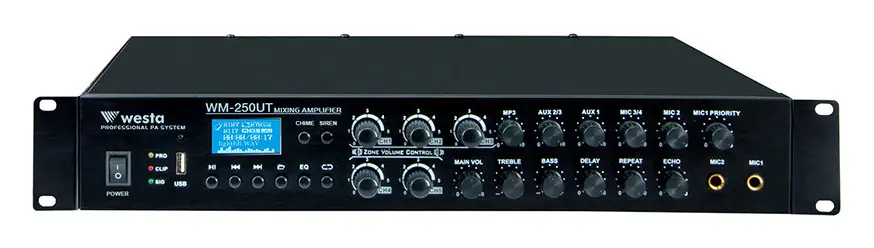 Westa WM-250UT 250W 100V 6 Bölgeli Mikser Amfi