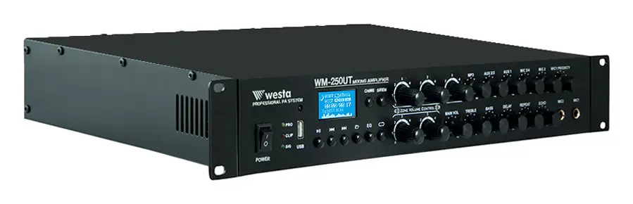 Westa WM-250UT 250W 100V 6 Bölgeli Mikser Amfi — görsel 3