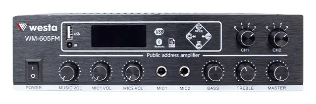 Westa WM-605FM 100W 100V 2 Bölgeli Mikser Amfi — görsel 2
