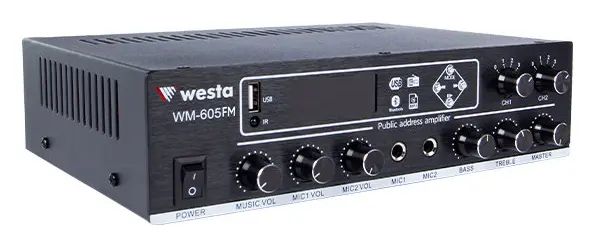 Westa WM-605FM 100W 100V 2 Bölgeli Mikser Amfi — görsel 4
