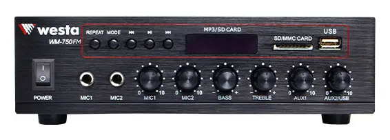 Westa WM-750FM 80W 100V Mikser Amfi