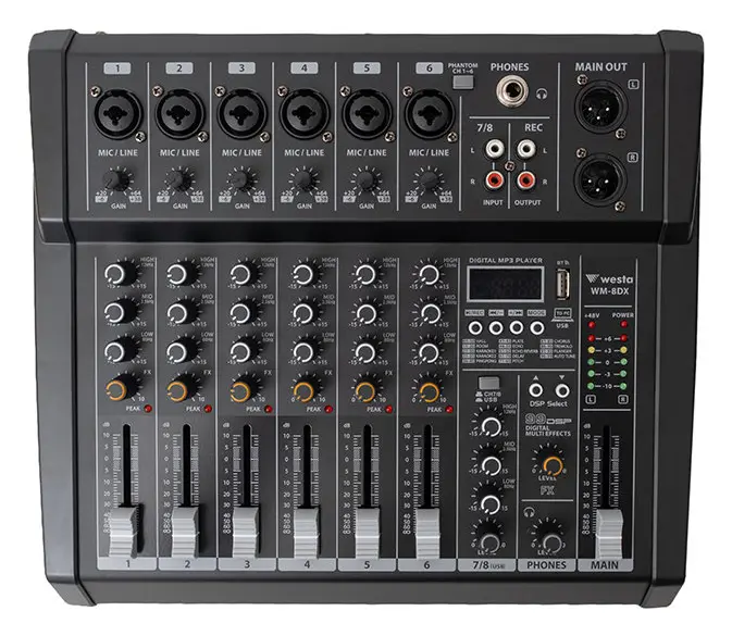 Westa WM-8DX 250W 8 Kanal Power Mikser