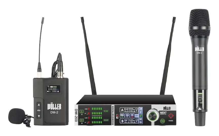 Woller DW-200EY UHF Kablosuz Mikrofon Seti