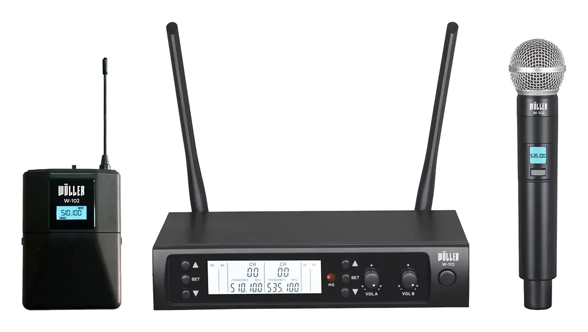 Woller W-102EY UHF Kablosuz Mikrofon Seti