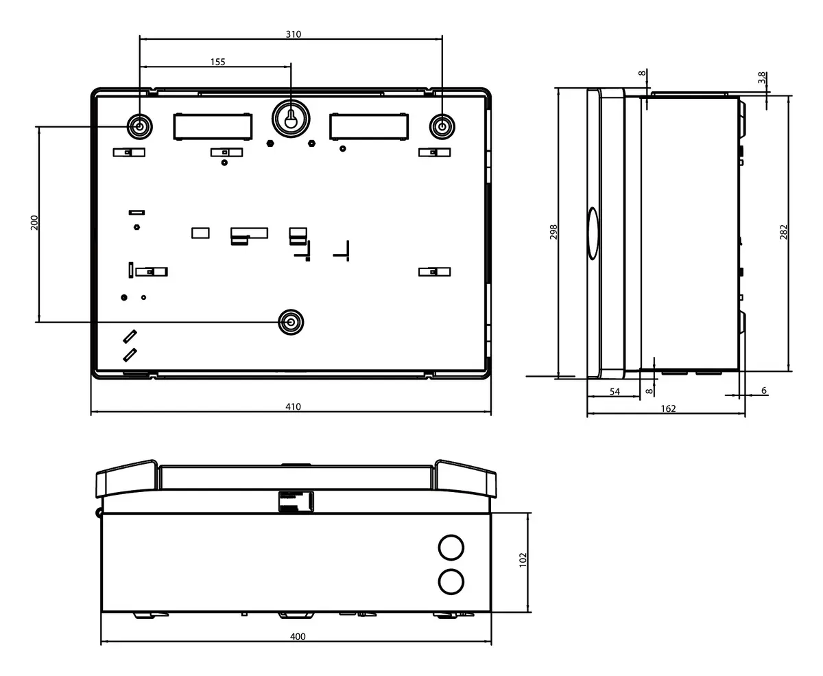 Ziton ZP2-F2-S-99 Adresli 2 Loop Panel Kabini / Montaj Aksesuarı — görsel 2